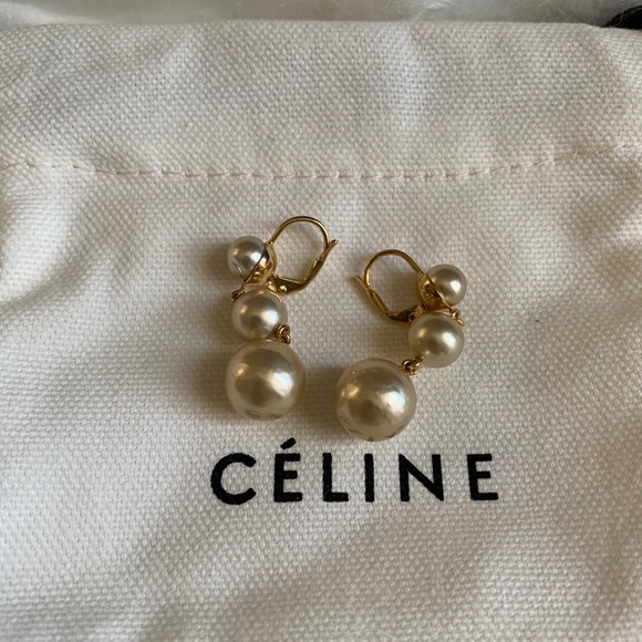 SOLD Celine pearl earrings - Picture 2 of 5